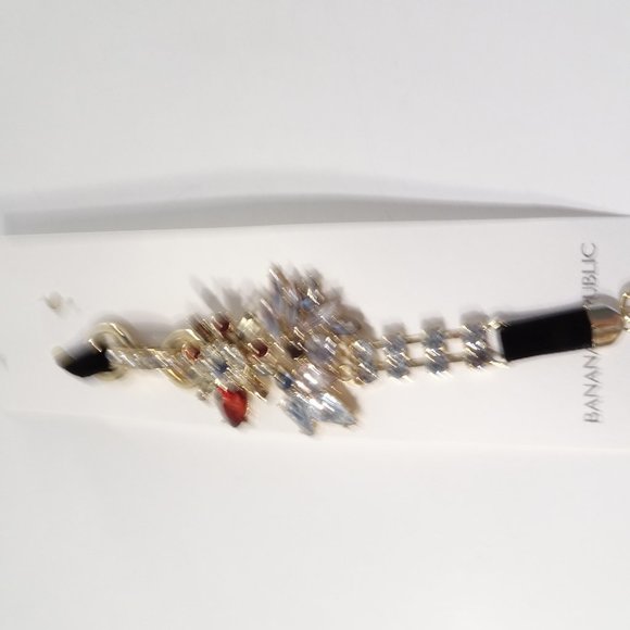 NWT 78 Banana Republic Treasure Trove Firework Savannah Crystal Toggle Bracelet - Picture 3 of 7